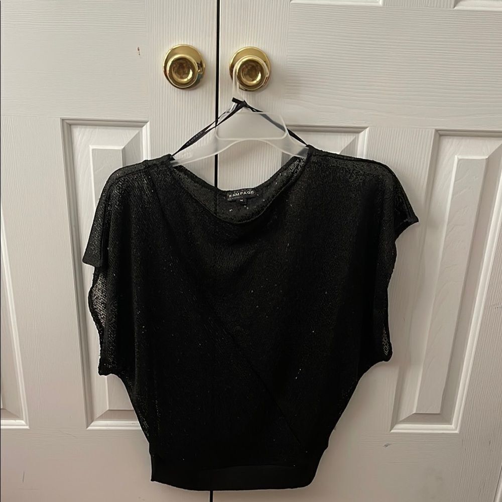 Black Sheer Top